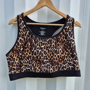 Torrid Sports Bra Size 3X Leopard Print